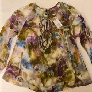 Gauzy Watercolor Blouse